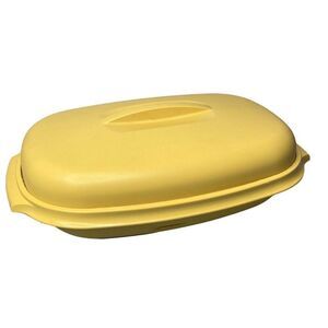 Tupperware Microwave Steamer Harvest Gold #273 Complete 4 Piece Set